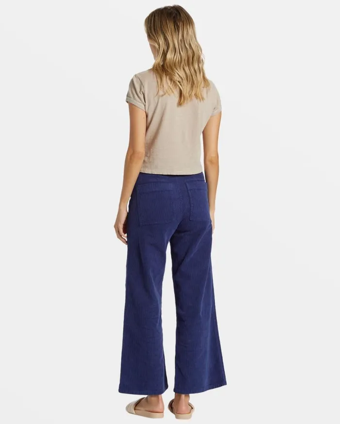 Womens Be Free Corduroy Pants I Sea Indigo Billabong Jeans and Pants