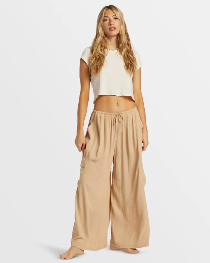 Womens Beach Babe Beach Cargo Pants Khaki Billabong Jeans and Pants