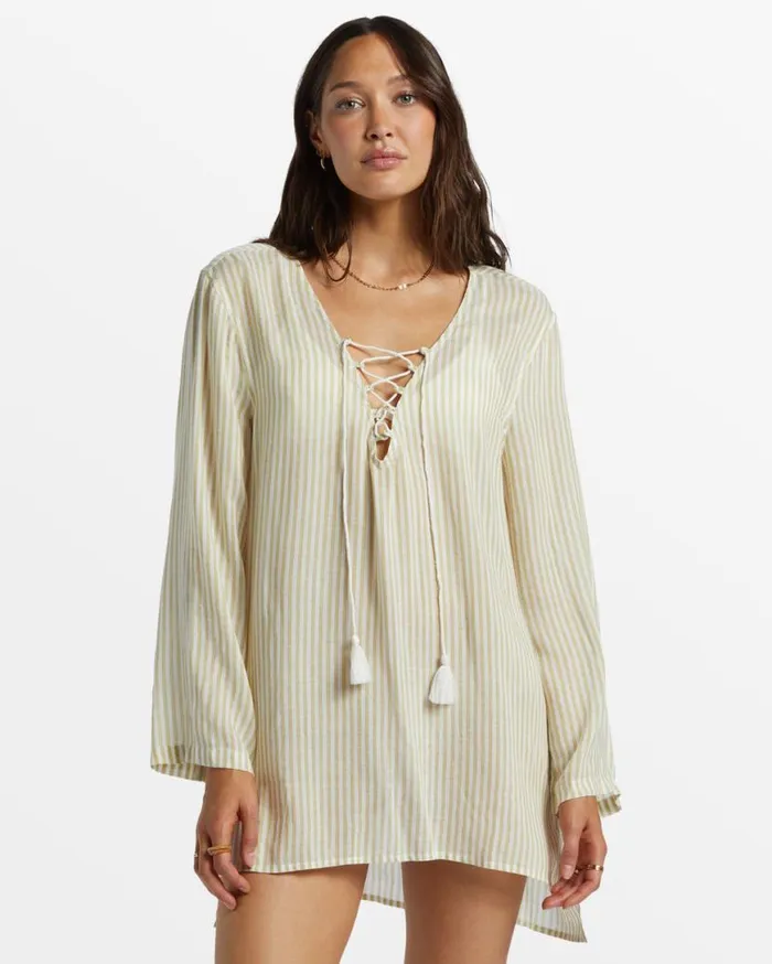 Womens Blue Skies Beach Mini Dress Moss Joy Billabong Dresses