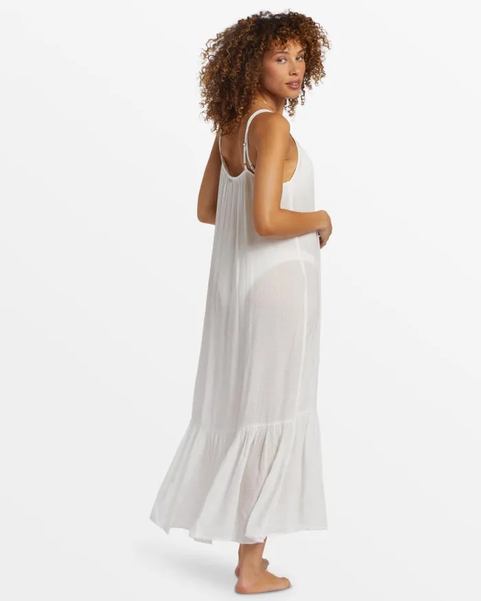 Womens Blue Tides Beach Midi Dress Salt Crystal Billabong Dresses Womens Blue Tides Beach Midi Dress Salt Crystal Billabong Dresses