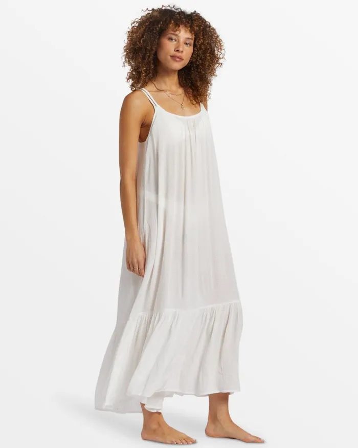Womens Blue Tides Beach Midi Dress Salt Crystal Billabong Dresses Womens Blue Tides Beach Midi Dress Salt Crystal Billabong Dresses