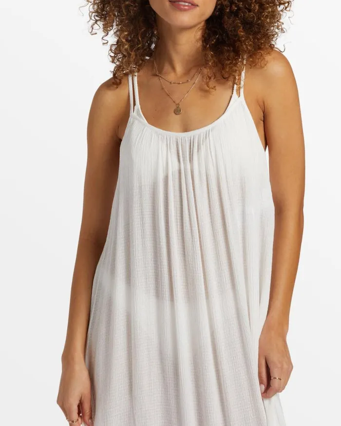 Womens Blue Tides Beach Midi Dress Salt Crystal Billabong Dresses Womens Blue Tides Beach Midi Dress Salt Crystal Billabong Dresses