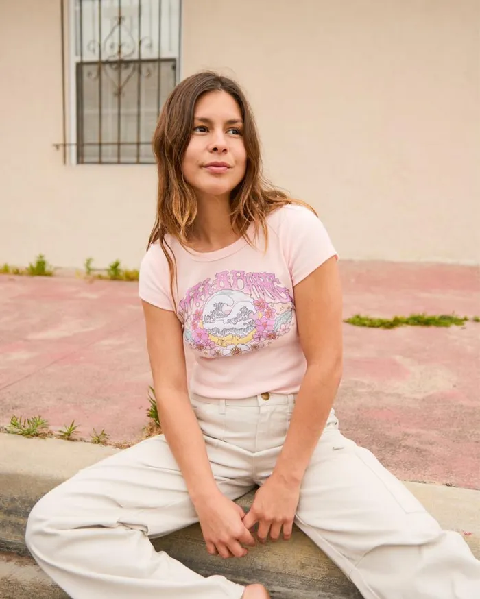 Womens Brighter Days Ahead TShirt Feelin Peachy Billabong Graphic Tees and Tanks Womens Brighter Days Ahead TShirt Feelin Peachy Billabong Graphic Tees and Tanks