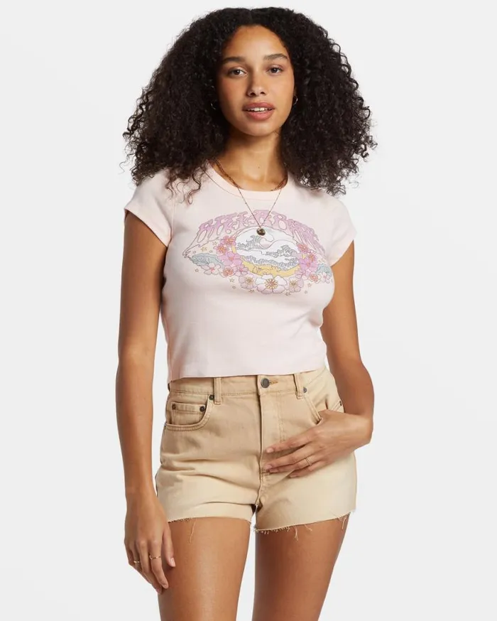 Womens Brighter Days Ahead TShirt Feelin Peachy Billabong Graphic Tees and Tanks Womens Brighter Days Ahead TShirt Feelin Peachy Billabong Graphic Tees and Tanks