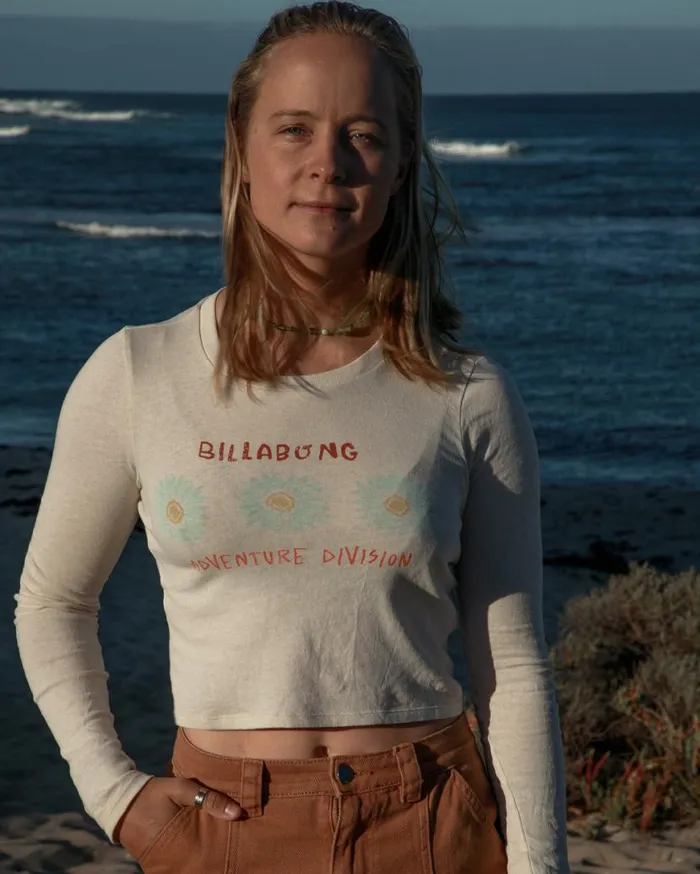 Womens Cabin Mate Long Sleeve Tshirt White Cap Billabong Graphic Tees and Tanks Womens Cabin Mate Long Sleeve Tshirt White Cap Billabong Graphic Tees and Tanks