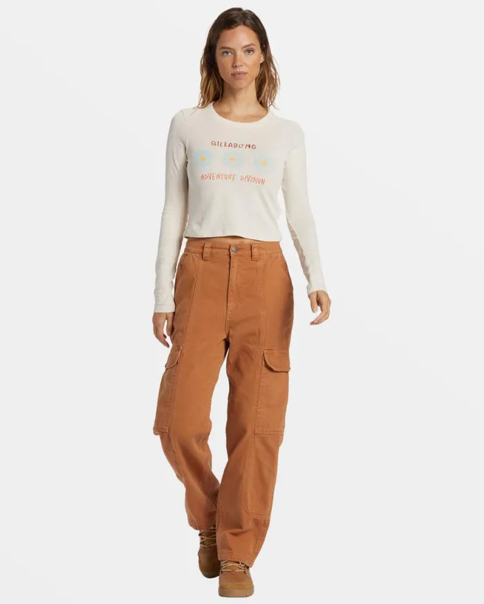 Womens Cabin Mate Long Sleeve Tshirt White Cap Billabong Graphic Tees and Tanks Womens Cabin Mate Long Sleeve Tshirt White Cap Billabong Graphic Tees and Tanks