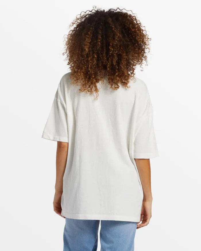 Womens Coastal Tides Oversized TShirt Salt Crystal Billabong Graphic Tees and Tanks Womens Coastal Tides Oversized TShirt Salt Crystal Billabong Graphic Tees and Tanks