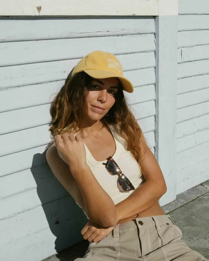 Womens Dad Hat Strapback Hat Pale Yellow Billabong Hats and Beanies