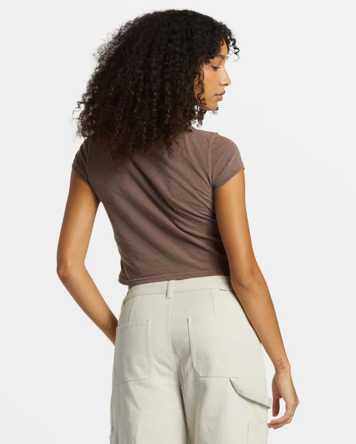 Womens Daily Tee Knit Kona Billabong Tops Womens Daily Tee Knit Kona Billabong Tops