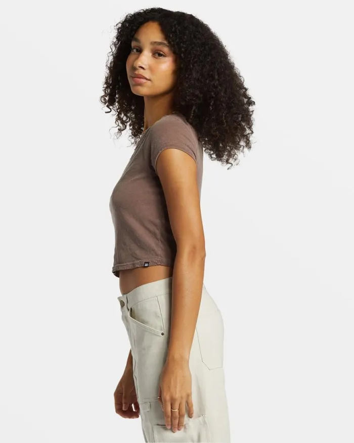 Womens Daily Tee Knit Kona Billabong Tops Womens Daily Tee Knit Kona Billabong Tops