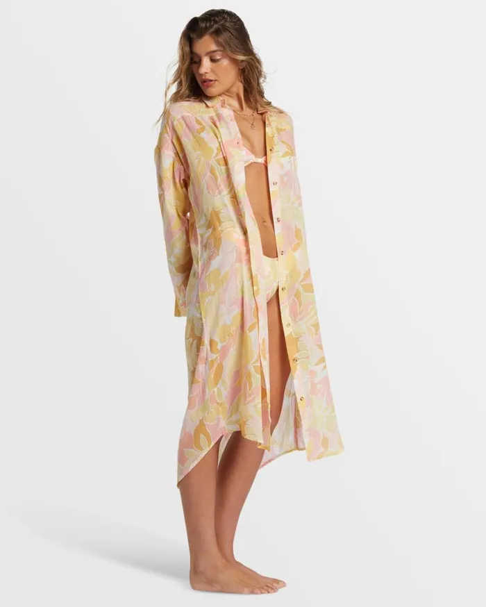 Womens Daylight Dreamin Midi Shirt Swim CoverUp Multi Billabong Dresses Womens Daylight Dreamin Midi Shirt Swim CoverUp Multi Billabong Dresses