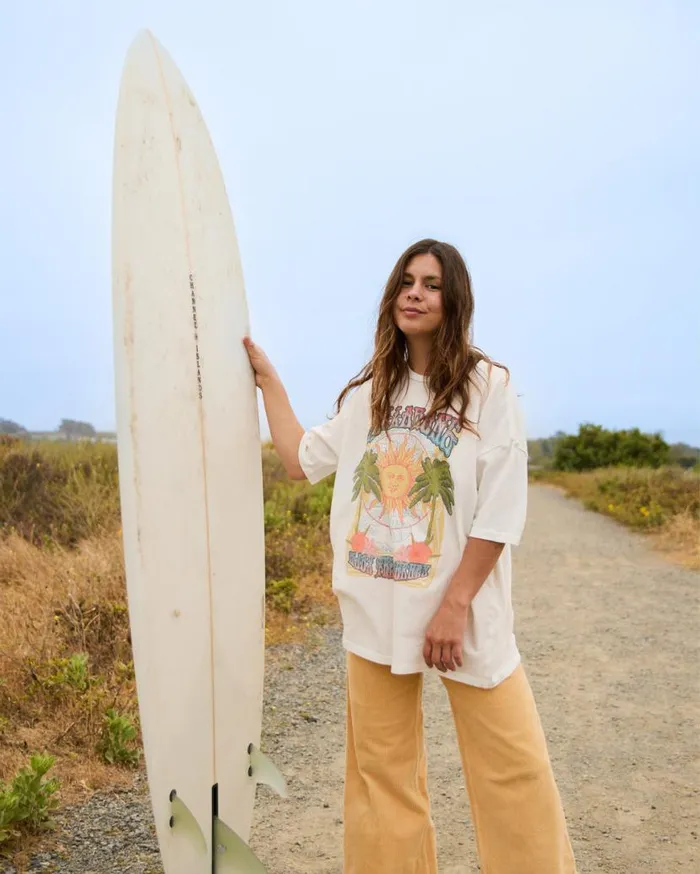 Womens Enjoy The Journey TShirt Salt Crystal Billabong Graphic Tees and Tanks Womens Enjoy The Journey TShirt Salt Crystal Billabong Graphic Tees and Tanks