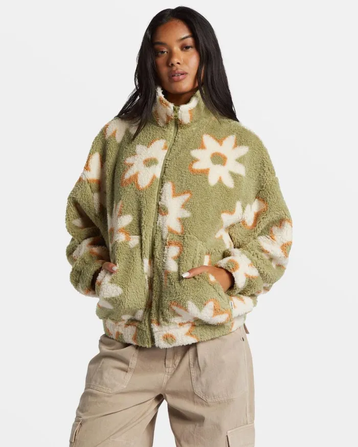 Womens First Light Full Zip Jacket Avocado Billabong Jackets Womens First Light Full Zip Jacket Avocado Billabong Jackets