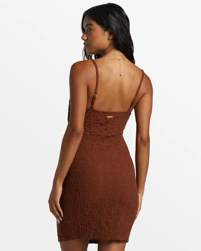Womens Flower Hour FrontTwist Bodycon Mini Dress Toasted Coconut Billabong Dresses