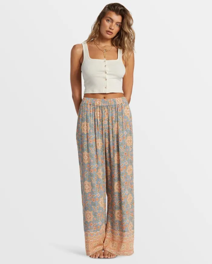 Womens Follow Me 2 Elastic Waist Pants Western Sky Billabong Jeans and Pants