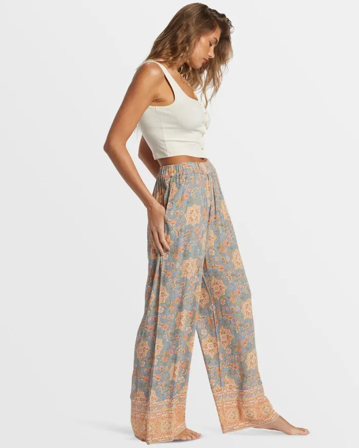 Womens Follow Me 2 Elastic Waist Pants Western Sky Billabong Jeans and Pants Womens Follow Me 2 Elastic Waist Pants Western Sky Billabong Jeans and Pants