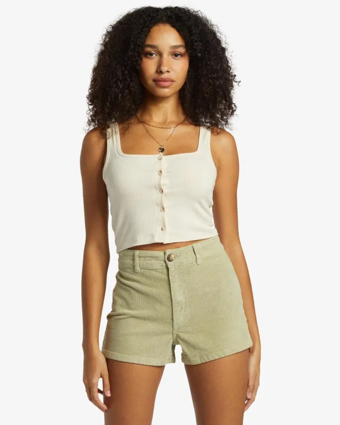 Womens Free Fall Corduroy Shorts Avocado Billabong Shorts