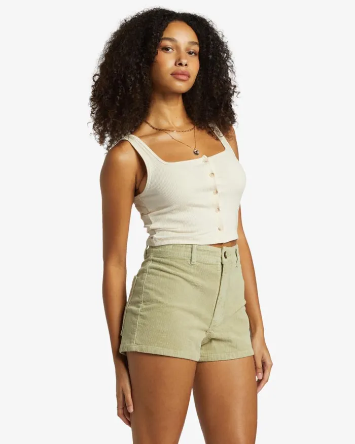 Womens Free Fall Corduroy Shorts Avocado Billabong Shorts