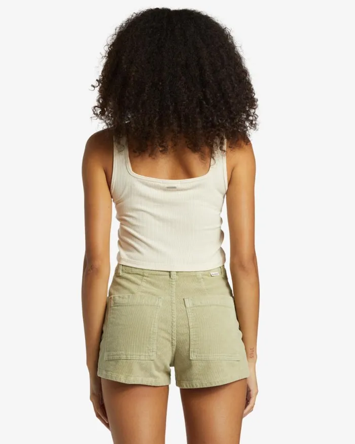 Womens Free Fall Corduroy Shorts Avocado Billabong Shorts