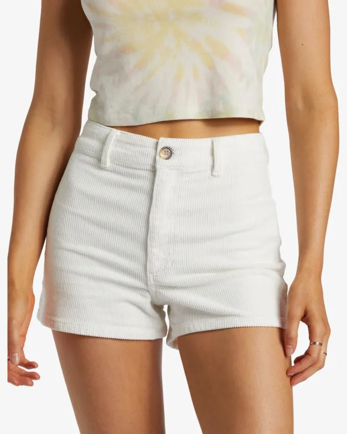 Womens Free Fall Corduroy Shorts Salt Crystal Billabong Shorts Womens Free Fall Corduroy Shorts Salt Crystal Billabong Shorts