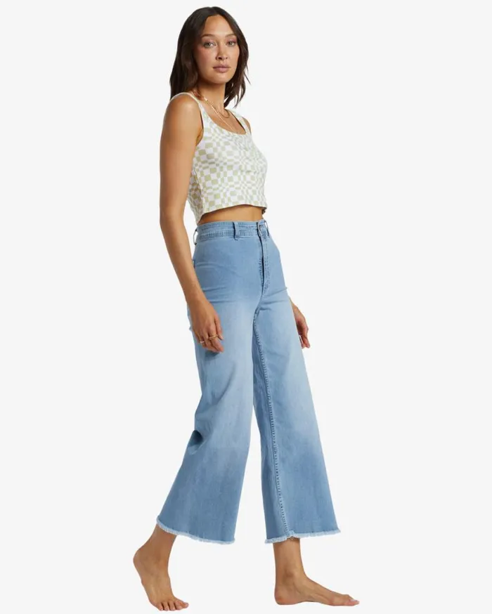 Womens Free Fall Indigo WideLeg Jeans Surf Spray Billabong Jeans and Pants