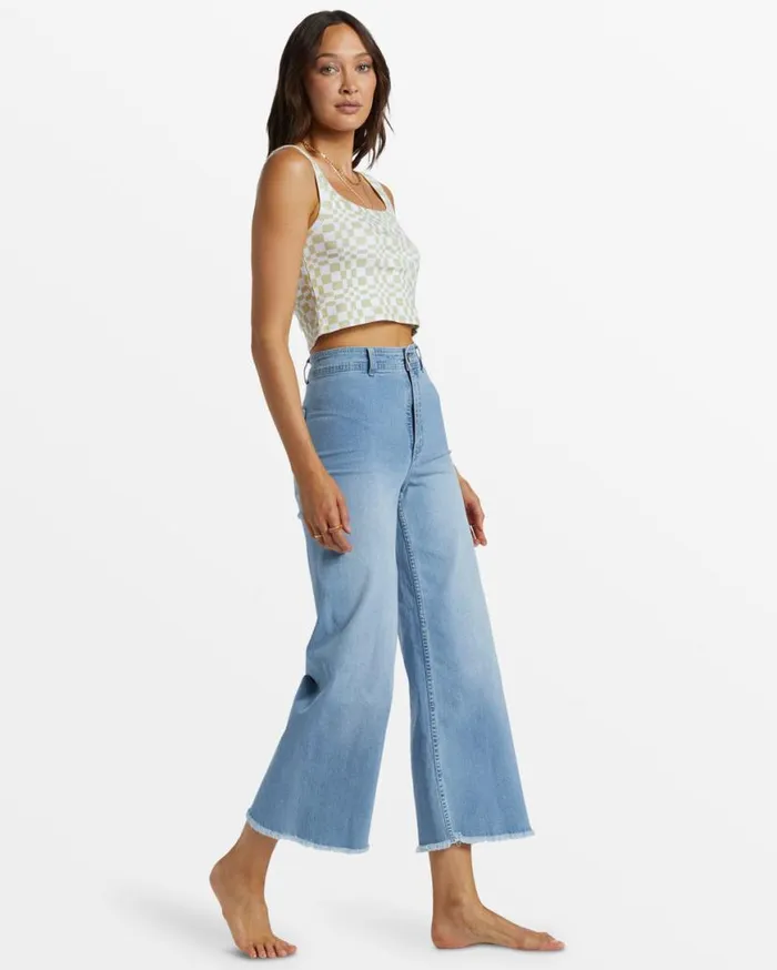 Womens Free Fall Indigo WideLeg Jeans Surf Spray Billabong Jeans and Pants