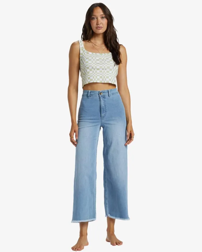 Womens Free Fall Indigo WideLeg Jeans Surf Spray Billabong Jeans and Pants