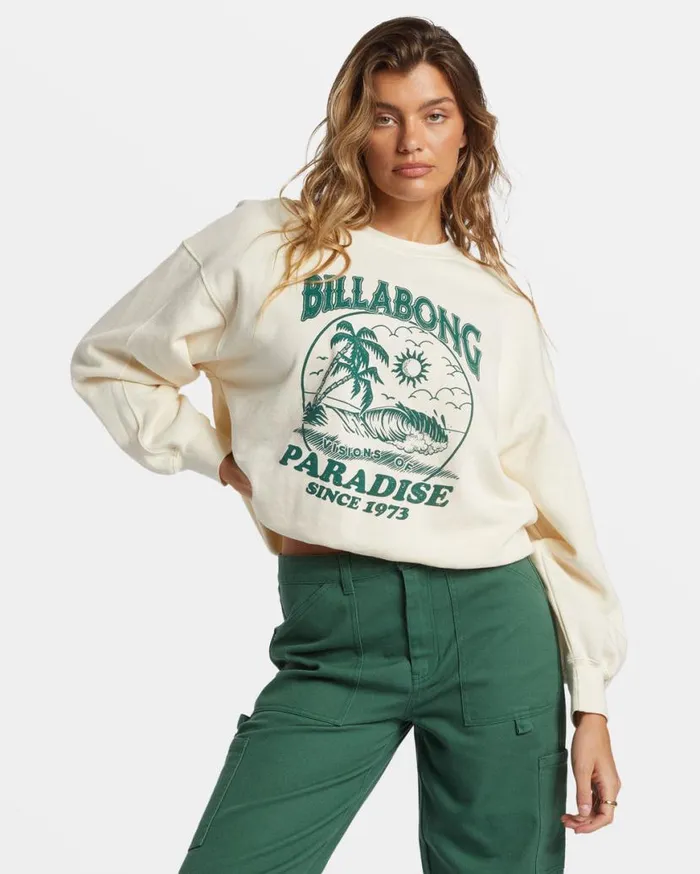 Womens Fresh Take Pullover Sweatshirt White Cap Billabong Sweatshirts and Fleece Womens Fresh Take Pullover Sweatshirt White Cap Billabong Sweatshirts and Fleece