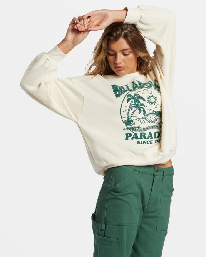 Womens Fresh Take Pullover Sweatshirt White Cap Billabong Sweatshirts and Fleece Womens Fresh Take Pullover Sweatshirt White Cap Billabong Sweatshirts and Fleece