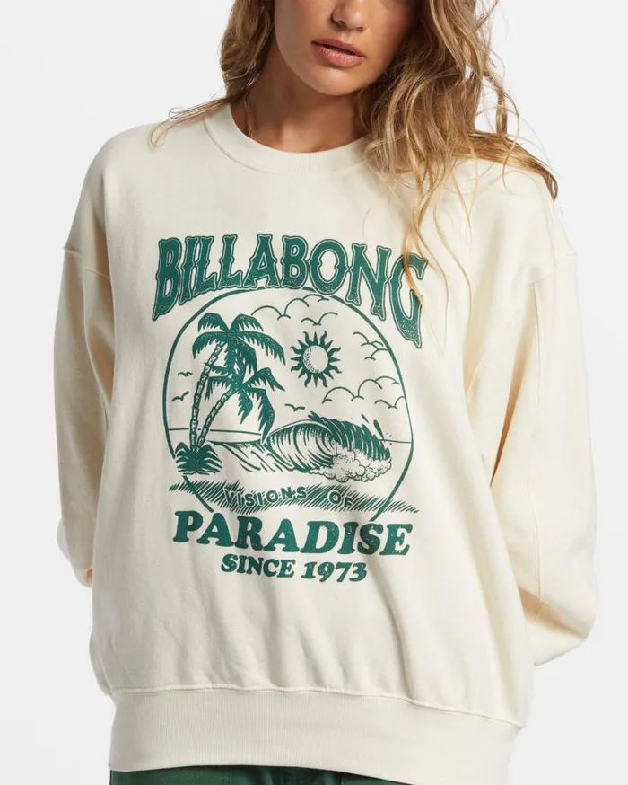 Womens Fresh Take Pullover Sweatshirt White Cap Billabong Sweatshirts and Fleece Womens Fresh Take Pullover Sweatshirt White Cap Billabong Sweatshirts and Fleece