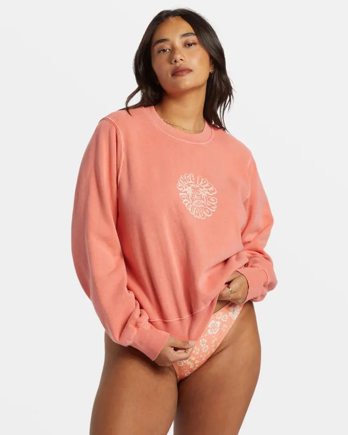 Womens From Paradise Pullover Sweatshirt Papaya Billabong Sweatshirts and Fleece Womens From Paradise Pullover Sweatshirt Papaya Billabong Sweatshirts and Fleece