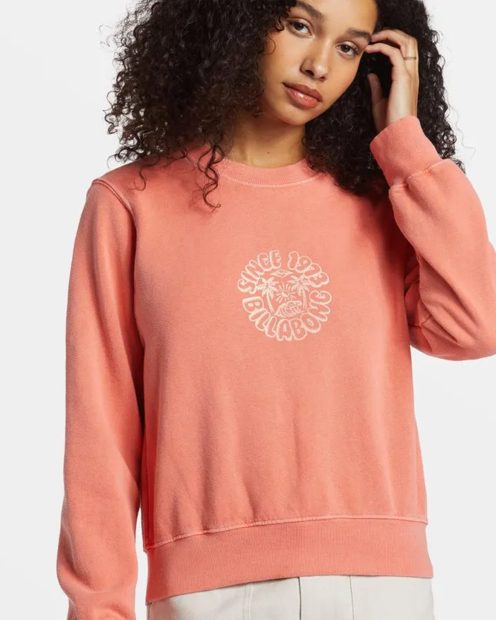 Womens From Paradise Pullover Sweatshirt Papaya Billabong Sweatshirts and Fleece Womens From Paradise Pullover Sweatshirt Papaya Billabong Sweatshirts and Fleece