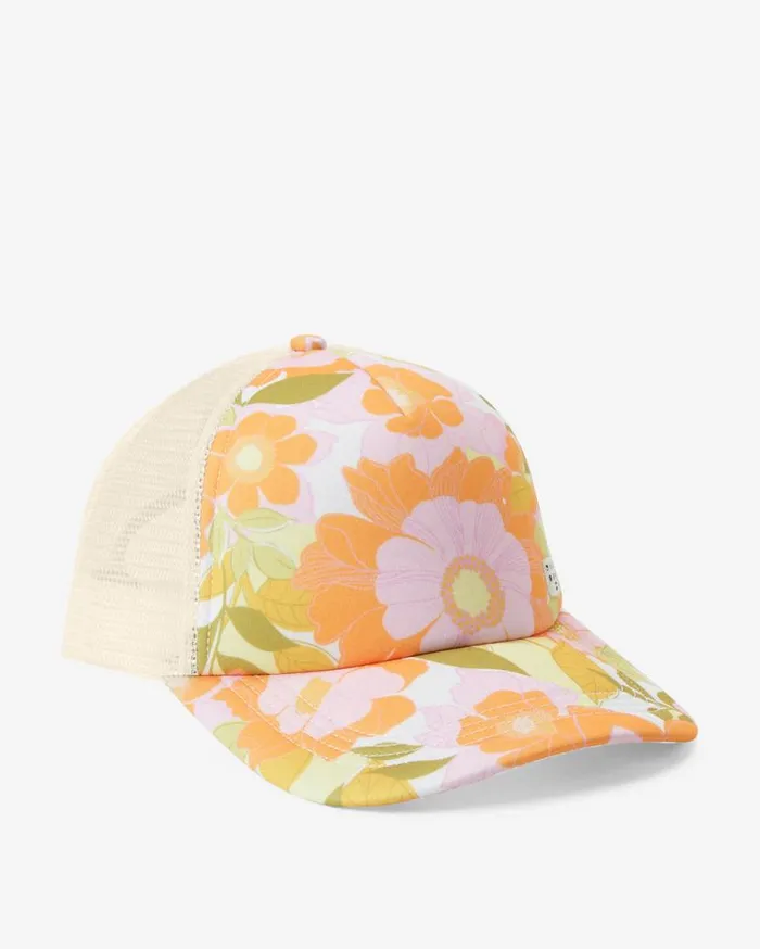 Womens Heritage Mashup Trucker Hat Orange Peel Billabong Hats and Beanies Womens Heritage Mashup Trucker Hat Orange Peel Billabong Hats and Beanies