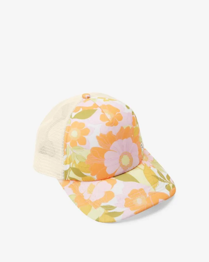 Womens Heritage Mashup Trucker Hat Orange Peel Billabong Hats and Beanies Womens Heritage Mashup Trucker Hat Orange Peel Billabong Hats and Beanies