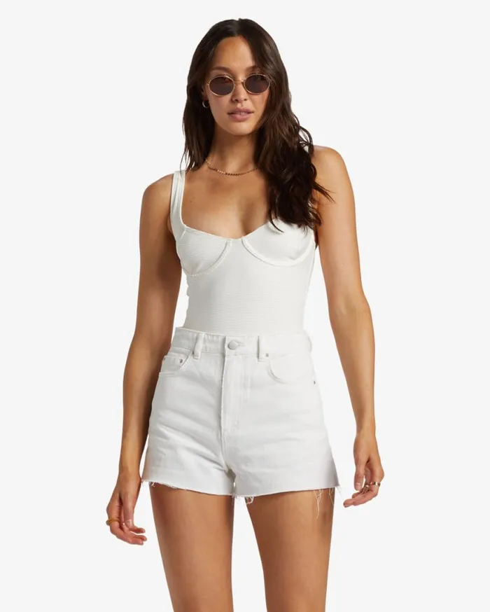 Womens High Tides Short Denim Shorts Salt Crystal Billabong Shorts