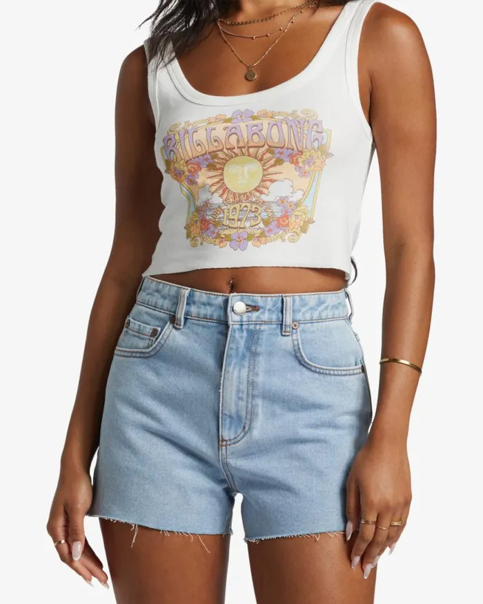 Womens High Tides Short Denim Shorts Soft Indigo Billabong Shorts Womens High Tides Short Denim Shorts Soft Indigo Billabong Shorts