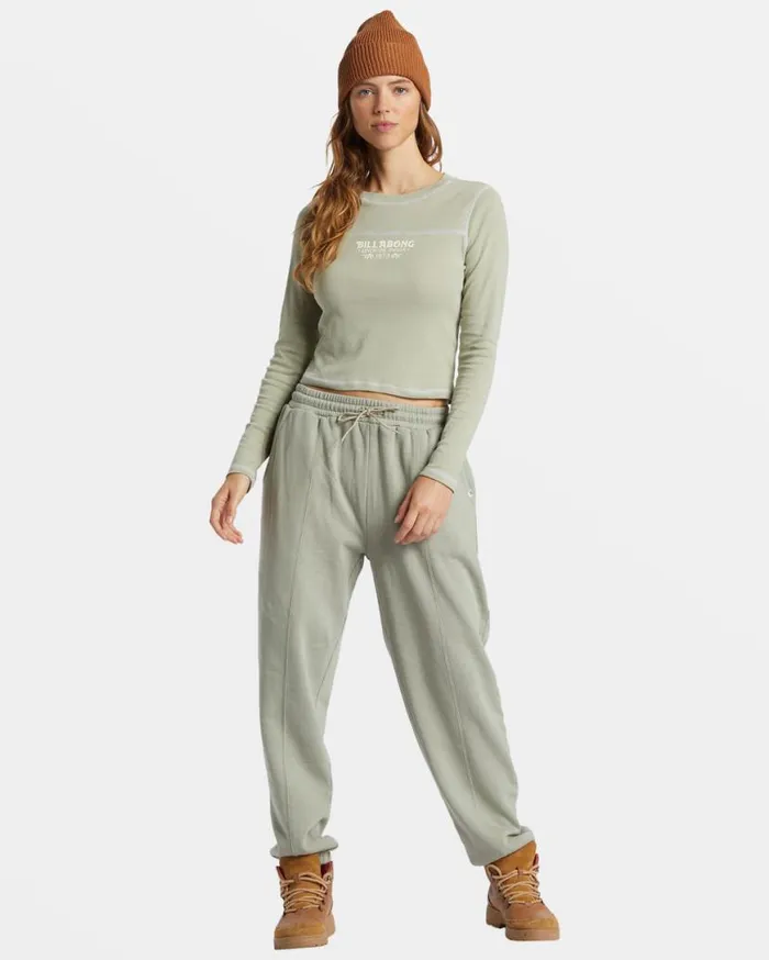 Womens Hike Date Elastic Waist Pants Seagrass Billabong Jeans and Pants