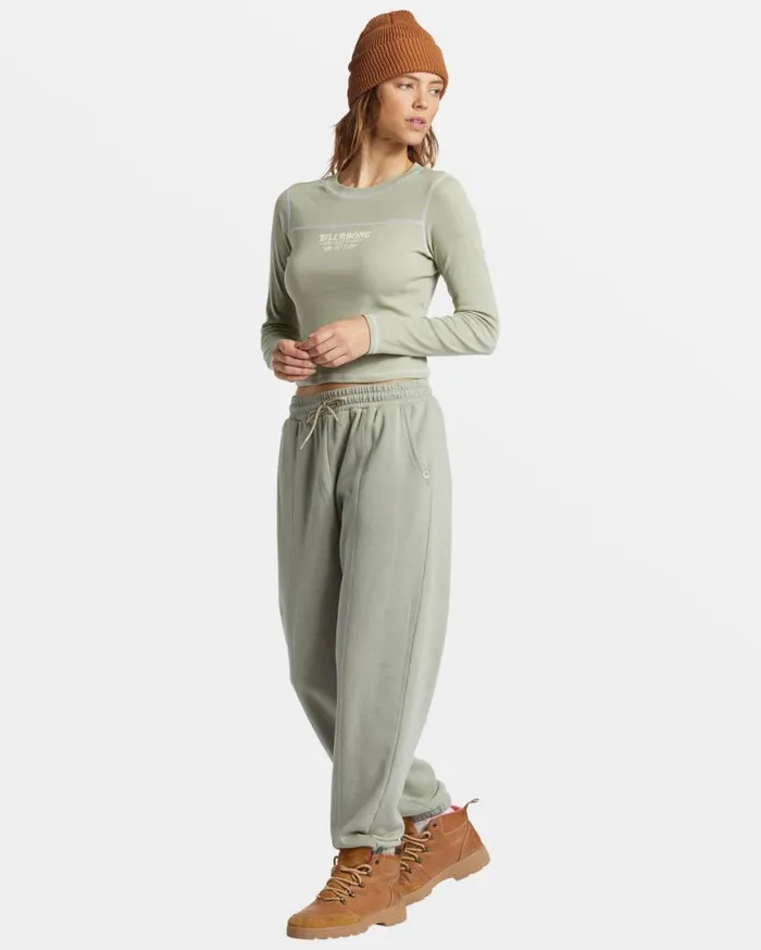 Womens Hike Date Elastic Waist Pants Seagrass Billabong Jeans and Pants