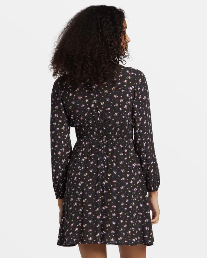 Womens In Ur Dreams LongSleeve Mini Dress Black Sands Billabong Dresses
