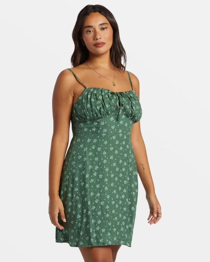 Womens Island Calling Mini Dress Emerald Bay Billabong Dresses