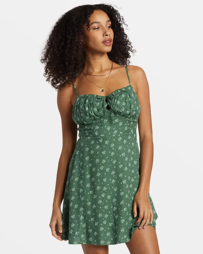 Womens Island Calling Mini Dress Emerald Bay Billabong Dresses