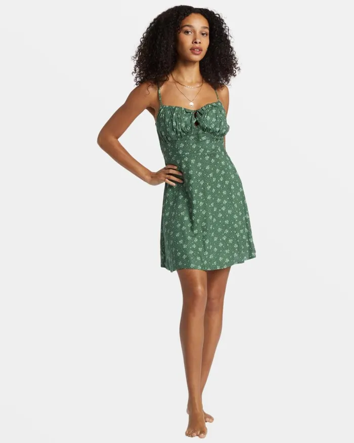 Womens Island Calling Mini Dress Emerald Bay Billabong Dresses