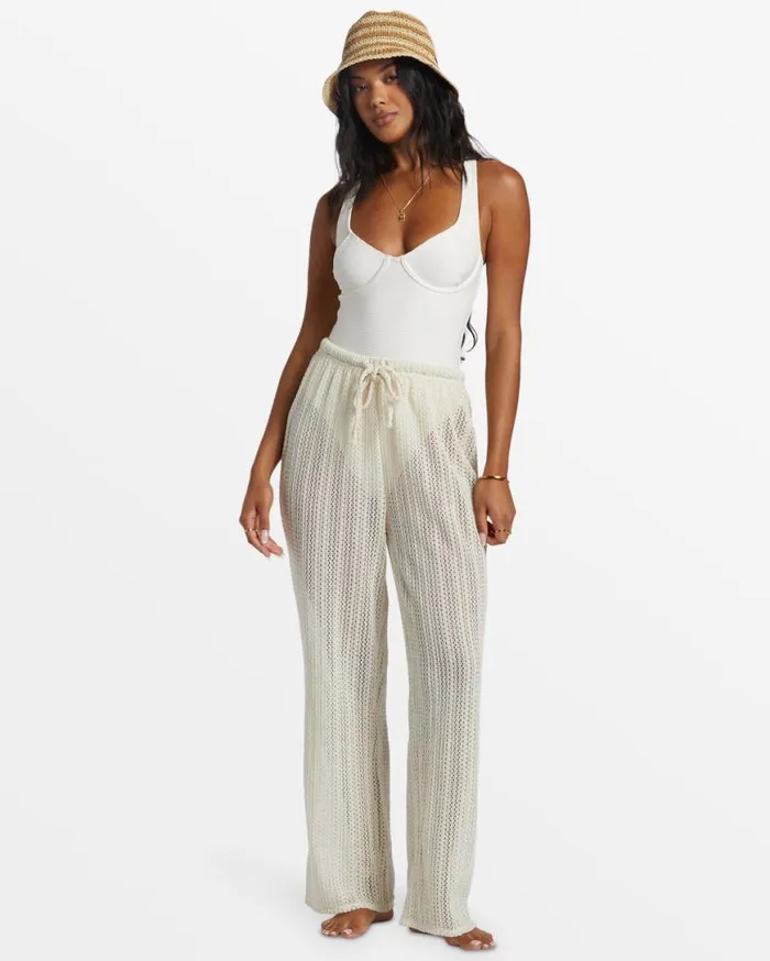 Womens Largo Beach Pant Cover Up Salt Crystal Billabong Jeans and Pants