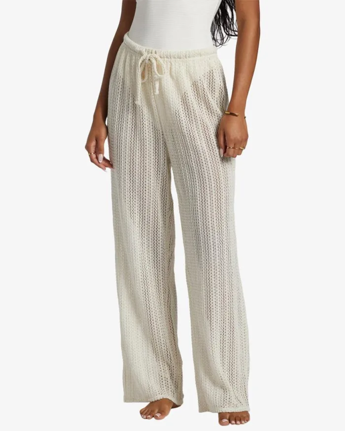 Womens Largo Beach Pant Cover Up Salt Crystal Billabong Jeans and Pants Womens Largo Beach Pant Cover Up Salt Crystal Billabong Jeans and Pants
