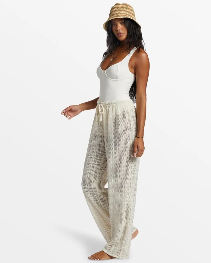 Womens Largo Beach Pant Cover Up Salt Crystal Billabong Jeans and Pants Womens Largo Beach Pant Cover Up Salt Crystal Billabong Jeans and Pants