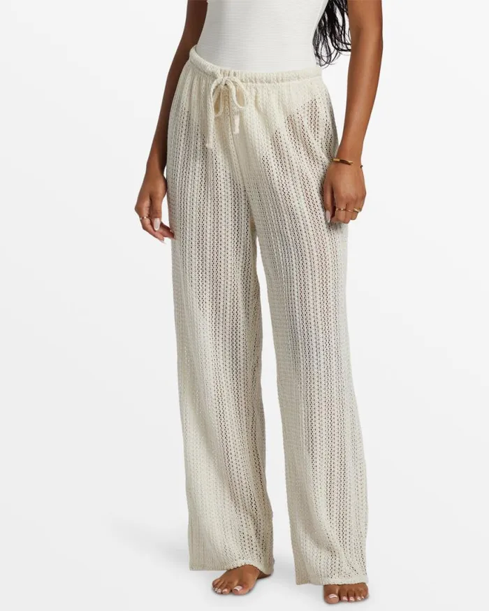 Womens Largo Beach Pant Cover Up Salt Crystal Billabong Jeans and Pants Womens Largo Beach Pant Cover Up Salt Crystal Billabong Jeans and Pants