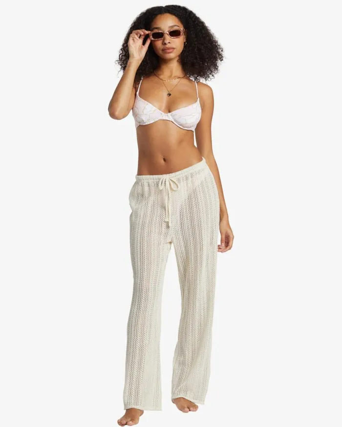 Womens Largo Beach Pant Cover Up Salt Crystal Billabong Jeans and Pants Womens Largo Beach Pant Cover Up Salt Crystal Billabong Jeans and Pants