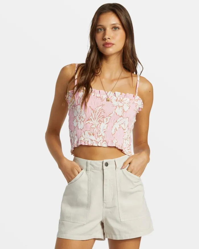 Womens Last Rays Crop Top Feelin Peachy Billabong Tops Womens Last Rays Crop Top Feelin Peachy Billabong Tops