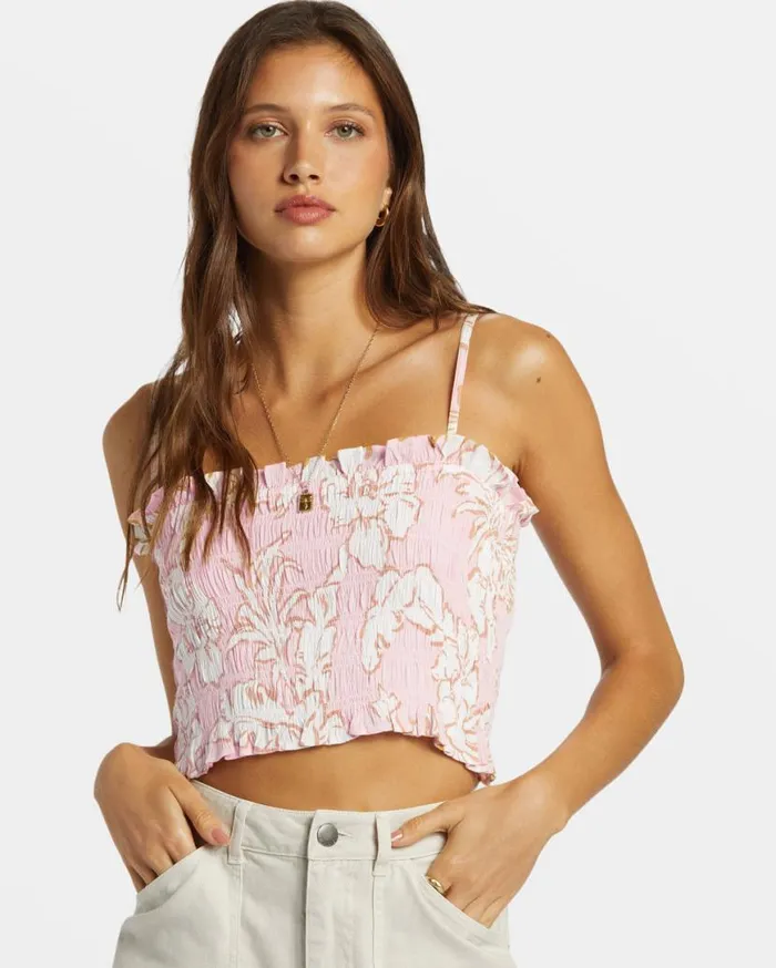 Womens Last Rays Crop Top Feelin Peachy Billabong Tops Womens Last Rays Crop Top Feelin Peachy Billabong Tops