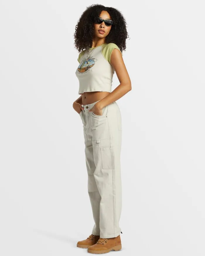 Womens Leia Cargo Pants Moonlight Billabong Jeans and Pants Womens Leia Cargo Pants Moonlight Billabong Jeans and Pants